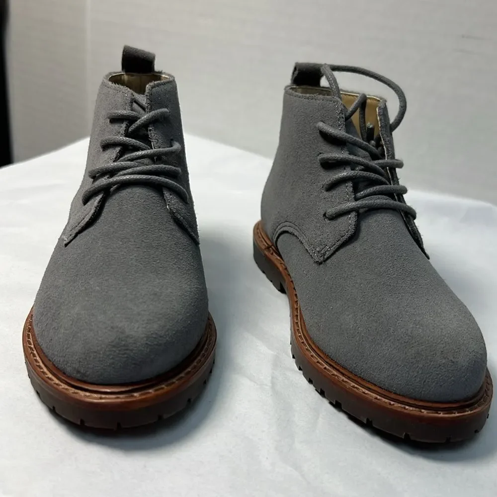 Janie and Jack 100048269 Boy Magic castle Blue Suede boots NWT size 8